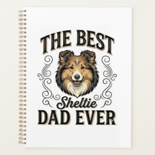 Bester Sheltie-Vater Aller Zeiten Vintage-Hundelie Planer