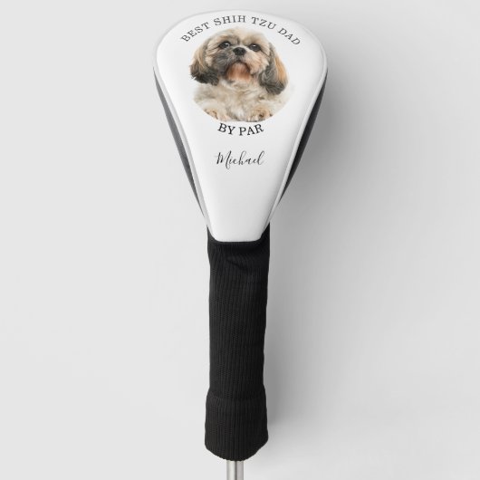 Bester Shih Tzu Dog Vater Geburtstag Keepake Golf Headcover (Vorderseite)
