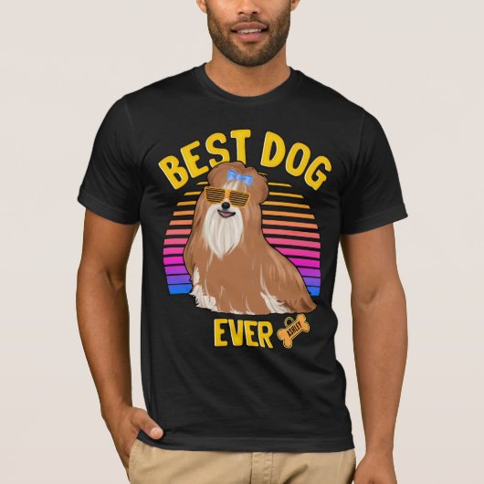 Bester Shih tzu Hund je Retro T-Shirt (Vorderseite)