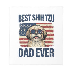 Bester Shih Tzu-Vater überhaupt Patriotischer Hund Notizblock