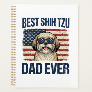 Bester Shih Tzu-Vater überhaupt Patriotischer Hund Planer