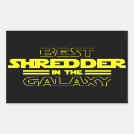 Bester Shredder in der Galaxie Rechteckiger Aufkleber