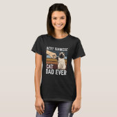 Bester Siamese-Katzendaddy ever T-Shirt (Vorne ganz)