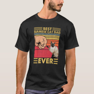 Bester siamesischer KatzenVater je Retro Vintager  T-Shirt