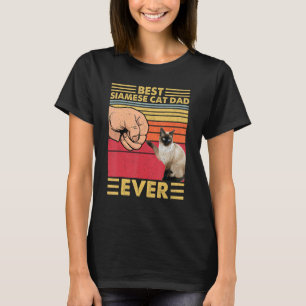 Bester siamesischer KatzenVater je Retro Vintager  T-Shirt