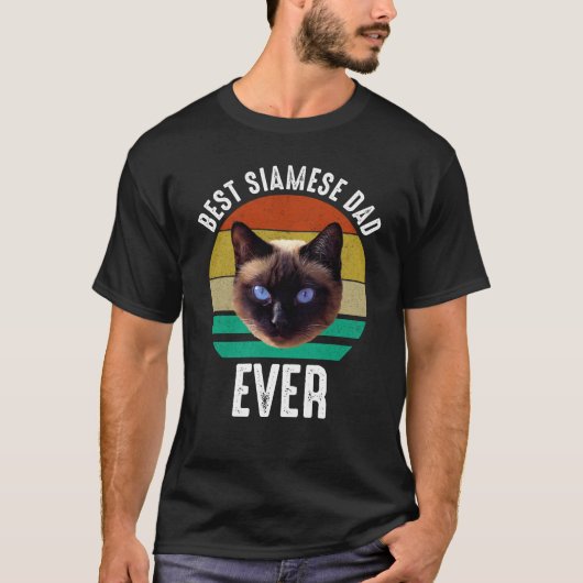 Bester siamesischer Vater je T-Shirt (Vorderseite)
