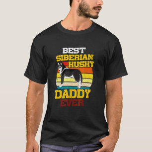 Bester Siberian Husky Hund Papa Aller Zeiten Vinta T-Shirt