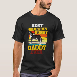 Bester Siberian Husky Hund Papa Aller Zeiten Vinta T-Shirt