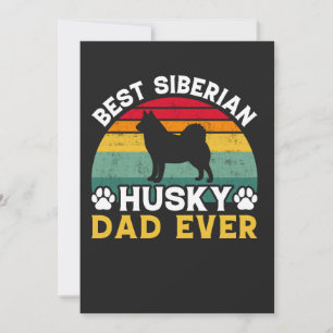 Bester Siberian Husky-Vater Aller Zeiten, Vatertag Feiertagskarte