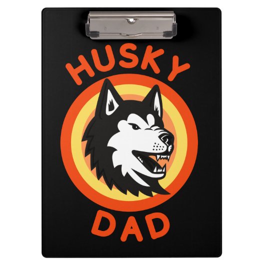 Bester sibirischer Husky-Vater, Husky Dog Liebhabe Klemmbrett (Vorderseite)