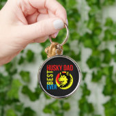 Bester sibirischer Husky-Vater je, Hund-Vater Schlüsselanhänger (Hand)
