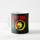 Bester sibirischer Husky-Vater je, Hunde-Vater-Ges Kaffeetasse (Vorderseite Links)