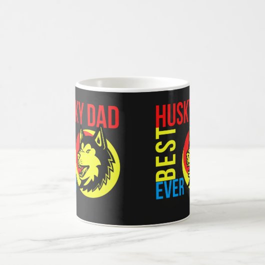 Bester sibirischer Husky-Vater je, Hunde-Vater-Ges Kaffeetasse (Mittel)