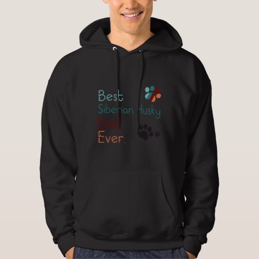 Bester sibirischer Husky-Vater je I Liebe You Sibe Hoodie (Vorderseite)