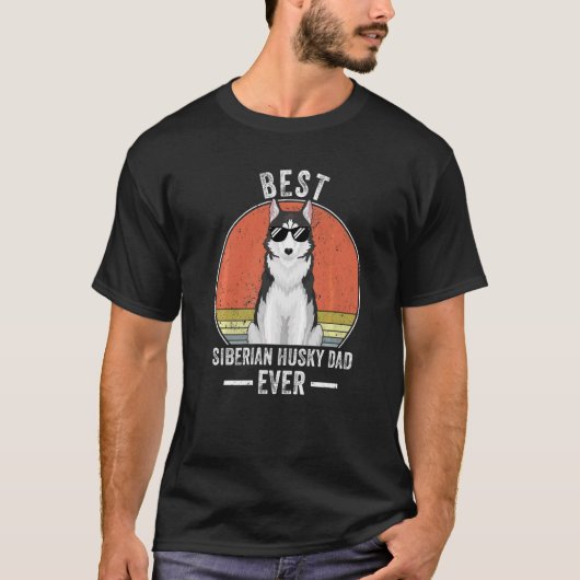 Bester sibirischer Husky-Vater je Kostüm Siberisch T-Shirt (Vorderseite)