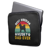 Bester sibirischer Husky-Vater je, Vatertag Laptopschutzhülle (Vorderseite Links)