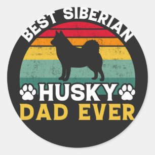 Bester sibirischer Husky-Vater je, Vatertag Runder Aufkleber