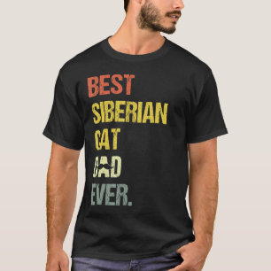 Bester sibirischer Katzenvater für Männer Katze T-Shirt