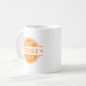 Bester Sieger überhaupt orange Kaffeetasse (Vorderseite Links)