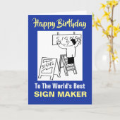 Bester Sign Writer oder Sign Maker Karte (Gelbe Blume)