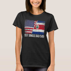 Bester Single Vater je amerikanischer Fahne Costa  T-Shirt