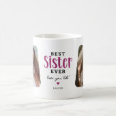 Bester SISTER je 2 Foto Niedliches Geschenk Kaffeetasse (Mittel)