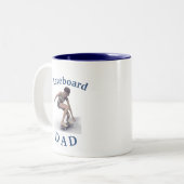 Bester "Skateboard VATER" jemals! Vatertag Zweifarbige Tasse (Vorderseite Links)