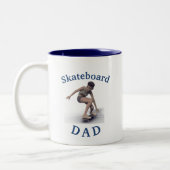 Bester "Skateboard VATER" jemals! Vatertag Zweifarbige Tasse (Links)