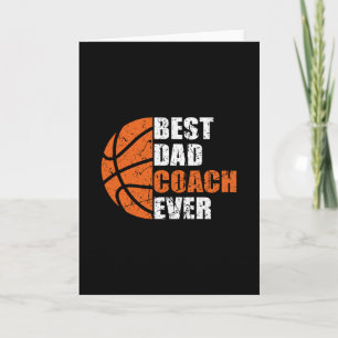 Bester Sketll Dad Coach Ever Fathers Day Retro Bll Karte