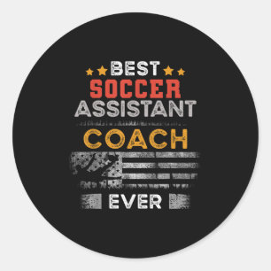 Bester Soccer-Istant-Coach je _ Istant Coach Runder Aufkleber