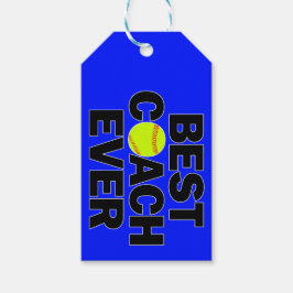 Bester Softball-Coach je nach Farbe und Text Geschenkanhänger