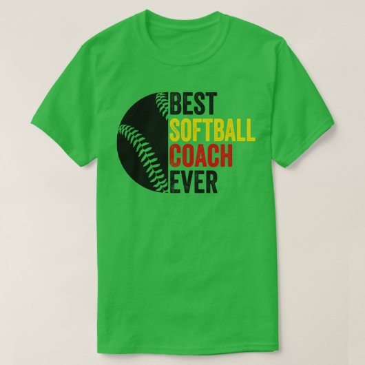 Bester SoftBall-Coach je T-Shirt (Design vorne)
