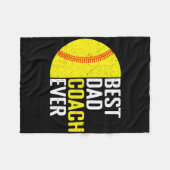 Bester Softll Dad Coach Ever Lustig Retro Softll D Fleecedecke (Vorderseite (Horizontal))