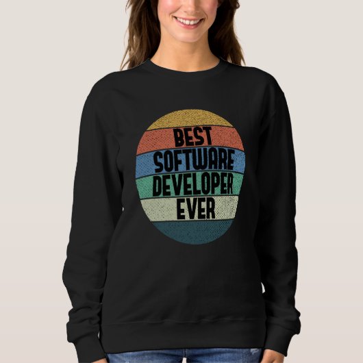 Bester Softwareentwickler Aller Zeiten Coding Prog Sweatshirt (Vorderseite)
