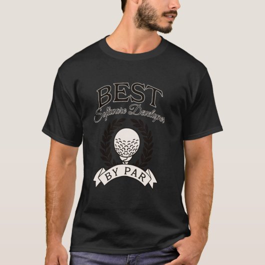 Bester Softwareentwickler von Par Funny Golf Golfe T-Shirt (Vorderseite)