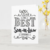 Bester Sohn im Schwiegereltern der Welt zum Geburt Karte (Gelbe Blume)