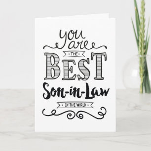 Bester Sohn im Schwiegereltern der Welt zum Geburt Karte