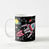 "Bester Sohn im Universum" schwarz / rot Tasse (Links)