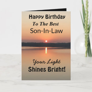 Bester Sohn-in-Law Light Shines zum Geburtstag Karte