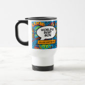 Bester Sohn Moderne Retro-Comic- Pop-Art Reisebecher (Links)