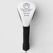Bester Sohn Monogramm Anfangsbuchstaben Name Mann  Golf Headcover (Vorderseite)