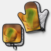 Bester Solid Color Silver Quiltierte Wärmeschutz Ofenhandschuh & Topflappen-Set (Vorderseite/Rückseite)