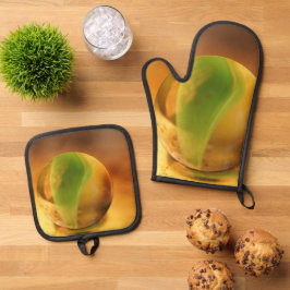 Bester Solid Color Silver Quiltierte Wärmeschutz Ofenhandschuh & Topflappen-Set