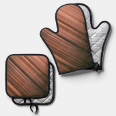 Bester Solid Color Silver Quiltierte Wärmeschutz Ofenhandschuh & Topflappen-Set (Vorderseite/Rückseite)