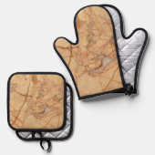 Bester Solid Color Silver Quiltierte Wärmeschutz Ofenhandschuh & Topflappen-Set (Vorderseite/Rückseite)