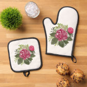 Bester Solid Color Silver Quiltierte Wärmeschutz Ofenhandschuh & Topflappen-Set (Oben Unten)