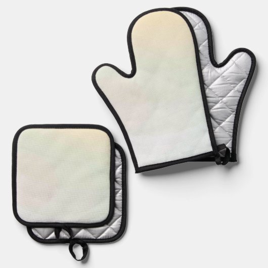 Bester Solid Color Silver Quiltierte Wärmeschutz Ofenhandschuh & Topflappen-Set (Vorderseite/Rückseite)