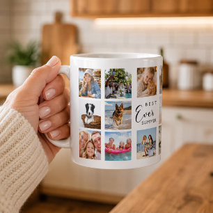 Bester Sommer aller Zeiten Fotocollage weiß schwar Kaffeetasse