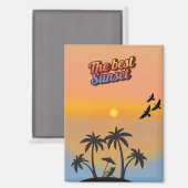 Bester Sonnenuntergang Magnet (Vorderseite/Rückseite)