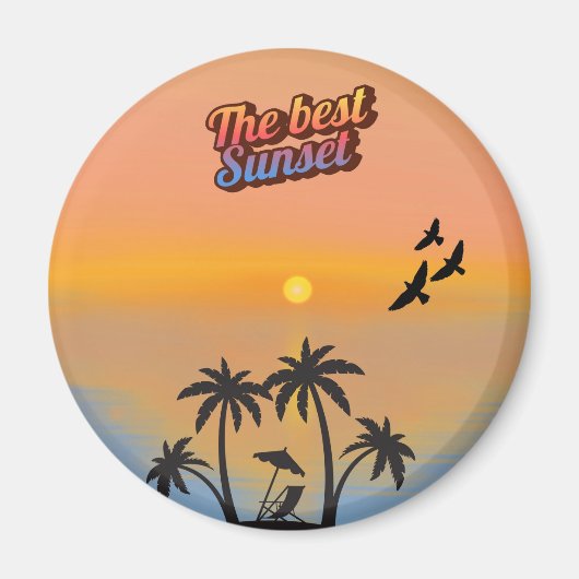 Bester Sonnenuntergang Magnet (Vorne)